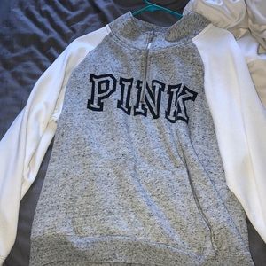 Victoria seceret pink quarter zip